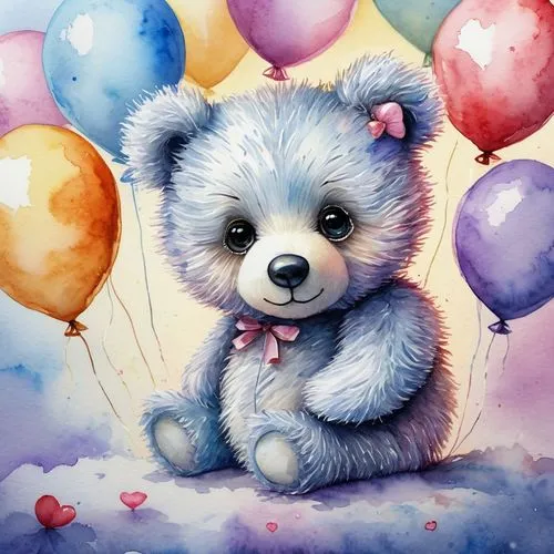 cute bear,teddybear,teddy bear waiting,teddy bear,bebearia,teddy bear crying,Illustration,Abstract Fantasy,Abstract Fantasy 01