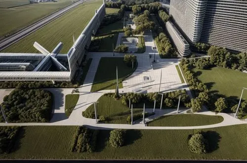 autostadt wolfsburg,futuristic art museum,holocaust memorial,urban design,korean veterans memorial,urban park,santiago calatrava,9 11 memorial,archidaily,3d rendering,sculpture park,qlizabeth olympic 