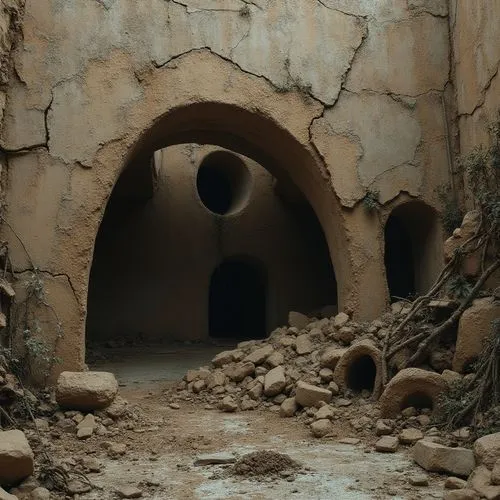 catacombs,bandiagara,catacomb,suleimaniyah,cellar,aynak,nabataean,vaulted cellar,numaniyah,karez,deir el-bahri,kharabsheh,excavation,moujahedeen,masharqa,aleppo,ksar,ghaznavi,yarmuk,hadhramaut,Photography,General,Realistic