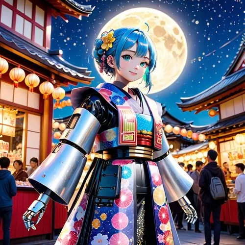 matsuri,rem in arabian nights,seimei,komachi,obon,mikuriya,longmei,oboro,yukata,maozhen,tanabata,yukimura,eiko,bunraku,oiran,nadeshiko,winter festival,motonari,sakuya,mid-autumn festival,Anime,Anime,Cartoon