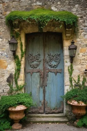 garden door,old door,hidcote,cotswolds,provencal life,provencal,doorways,fairy door,doorway,auvers,provencale,hameau,lalanne,trerice in cornwall,gascony,porte,wooden door,door wreath,dordogne,stone gate,Illustration,Realistic Fantasy,Realistic Fantasy 02