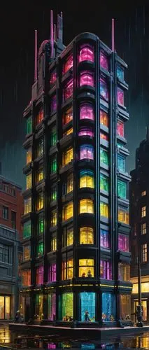 vivid sydney,colorful facade,hotel w barcelona,mvrdv,tetris,emporium,palast,hotel riviera,aarhus,kulturhuset,colored lights,melkweg,colorama,gdansk,apartment block,edificio,apartment building,light art,cube stilt houses,bilbao,Conceptual Art,Daily,Daily 29