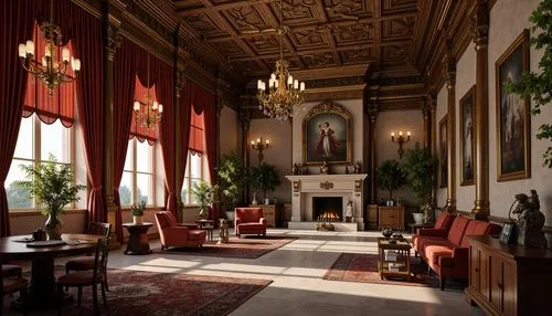 royal interior,entrance hall,foyer,highclere castle,lobby,cliveden,harlaxton,blickling,ornate room,wade rooms,ritzau,victorian room,parlor,reading room,interior decor,nemacolin,parador,holyroodhouse,hotel hall,biltmore