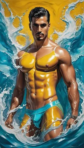 namor,aqualad,poseidon,aquaman,god of the sea,zagor,Art,Classical Oil Painting,Classical Oil Painting 02