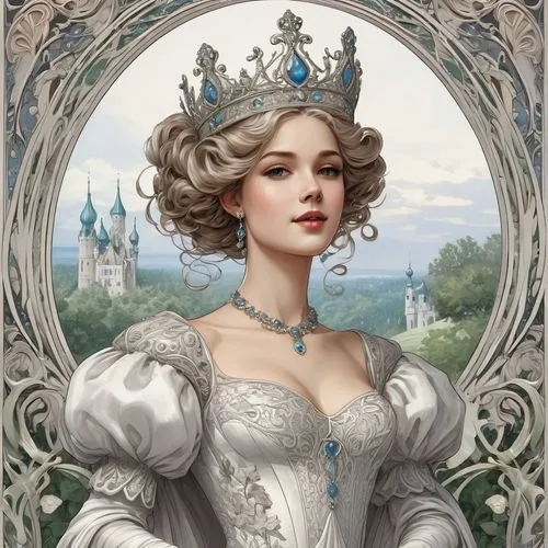 noblewoman,white rose snow queen,cinderella,the snow queen,principessa,peignoir,Illustration,Retro,Retro 08