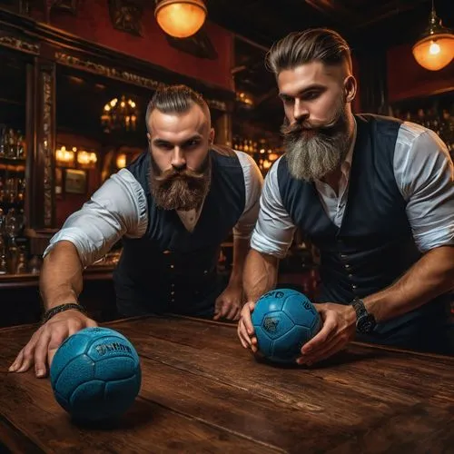 ball fortune tellers,bartenders,phrenologists,pomade,baristas,bowling balls,shakers,wooden balls,bowler,handballs,bluebeard,barkeep,raw balls,barmen,mixologists,magicians,sommeliers,barmaids,blue balloons,pompadours,Photography,General,Fantasy