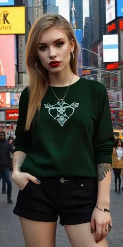 ny,nypd,skort,see-through clothing,long-sleeved t-shirt,tshirt,tee,nyc,green screen,isolated t-shirt,elf,jade,sweatshirt,girl in t-shirt,ammo,teen,chrysler,clover jackets,vada,female model,Female,Eastern Europeans,Straight hair,Youth adult,M,Confidence,Underwear,Outdoor,Times Square