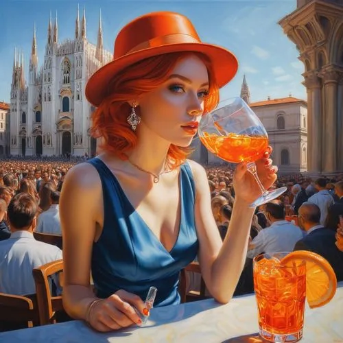 aperol,campari,aperitif,bellini,spritz,negroni,Illustration,Realistic Fantasy,Realistic Fantasy 03