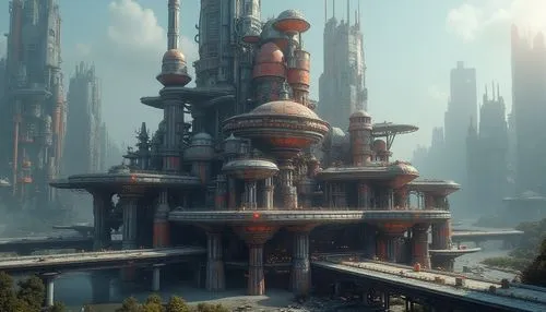 arcology,coruscant,imperialis,theed,spires,citadels,metropolis,cosmodrome,ancient city,coldharbour,fantasy city,naboo,imperial shores,barrayaran,areopolis,unbuilt,futuristic architecture,skyreach,widsith,citadel,Photography,General,Realistic