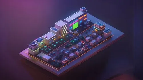 isometric,3d render,3d mockup,cinema 4d,computer cluster,colorful city,apartment block,city blocks,skyscraper town,electric tower,circuitry,circuit board,mixed-use,modular,blur office background,the s