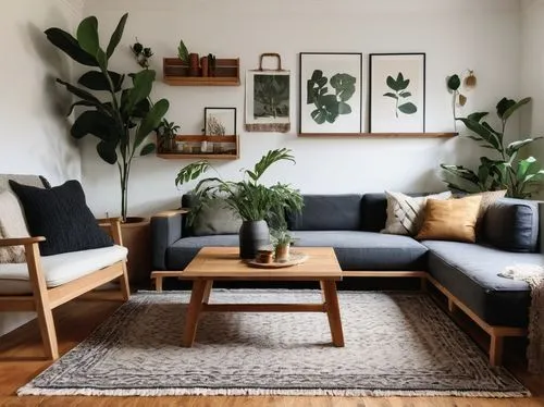 house plants,scandinavian style,apartment lounge,houseplants,danish furniture,modern decor,living room,philodendron,mid century modern,modern minimalist lounge,livingroom,contemporary decor,houseplant,ikebana,shared apartment,home interior,mid century sofa,home corner,sitting room,interior decor,Illustration,Abstract Fantasy,Abstract Fantasy 05