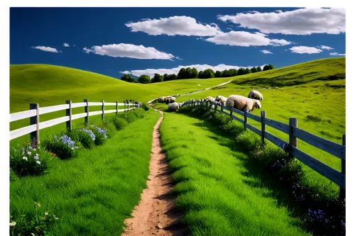 virtual landscape,pathway,landscape background,rolling hills,meadow rues,chemin,path,footpaths,hiking path,green landscape,country road,cartoon video game background,home landscape,winding road,meadow landscape,sunol,trail,palouse,paths,footpath,Conceptual Art,Fantasy,Fantasy 17