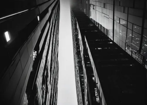 alleyways,alleyway,laneways,vanishing point,vertiginous,skyways,multistory,narrowness,skywalks,highrises,alley,narrow street,passage,storeys,blind alley,tall buildings,narrow,high rises,passages,carreau,Illustration,Black and White,Black and White 33