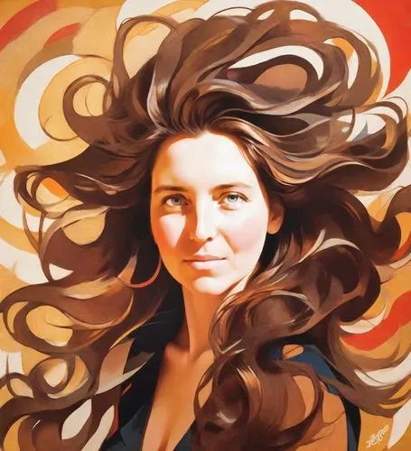 wpap,woman portrait,scherfig,margairaz,idina,melisandre,Digital Art,Impressionism