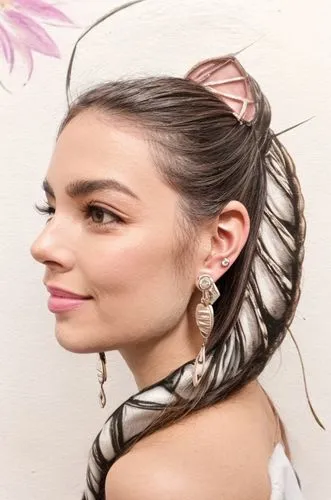 گوشواره در گوش,pony tail,updo,hair accessories,hair clip,feather jewelry,hair accessory,pony tails,hair clips,hair comb,earrings,ponytail,princess' earring,alligator clip,women's accessories,chignon,f