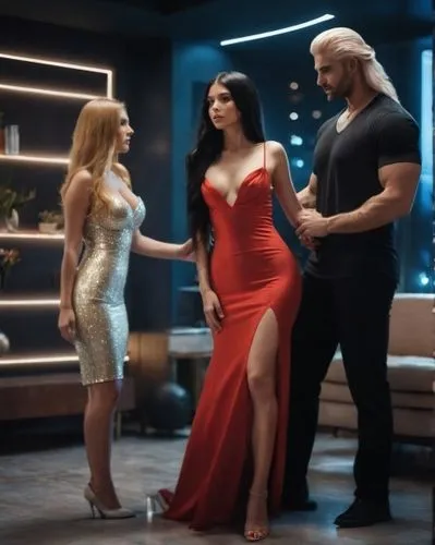 man in red dress,in red dress,commercial,elissa,telenovela,nayer