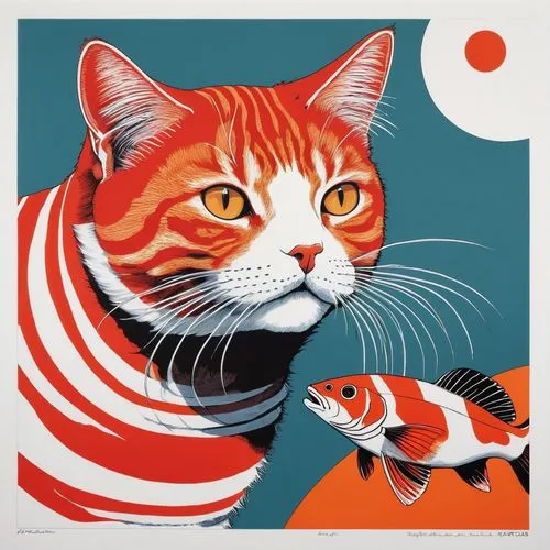 tora,cat vector,halloween cat,retro 1950's clip art,cool pop art,kihon,Illustration,Black and White,Black and White 16