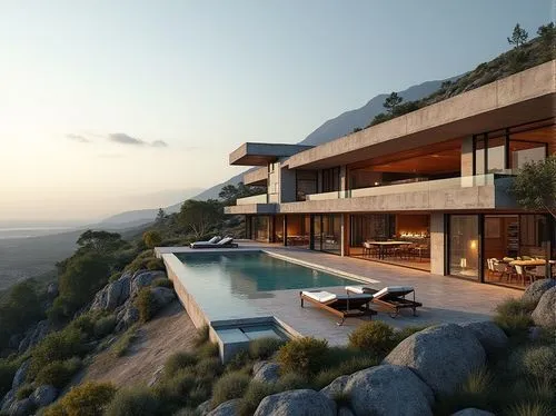 house in the mountains,house in mountains,dunes house,modern house,modern architecture,luxury property,Photography,General,Realistic