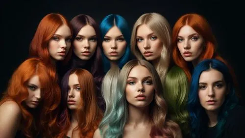 hair coloring,artificial hair integrations,trend color,color table,celtic woman,redheads,mermaid vectors,color wheel,multicolor faces,mannequins,mermaid scale,sirens,gradient effect,artist color,beaut