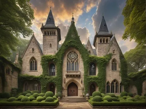 fairy tale castle,fairytale castle,victorian house,haunted cathedral,witch's house,gothic church,forest chapel,victorian,old victorian,ghost castle,gothic style,house in the forest,witch house,neogothic,haunted castle,black church,edensor,gold castle,victoriana,gothic,Photography,Documentary Photography,Documentary Photography 13