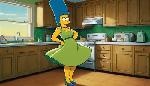 homer simpsons,girl in the kitchen,homer,woman holding pie,simson,flanders,cleaning woman,housewife,cynthia (subgenus),bart,star kitchen,housework,housekeeper,girl in a long dress,domestic bird,homemaker,kitchen appliance,housekeeping,domestic,major appliance,Illustration,Children,Children 03