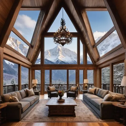 alpine style,the cabin in the mountains,house in the mountains,chalet,sunroom,house in mountains,wooden beams,snow house,beautiful home,luxury home interior,mountain hut,log cabin,family room,log home,loft,verbier,alpine hut,living room,attic,roof domes,Photography,Black and white photography,Black and White Photography 13