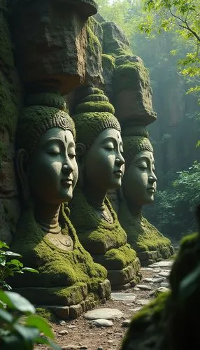 leshan,buddhas,stone statues,zhanshan,the sculptures,somtum