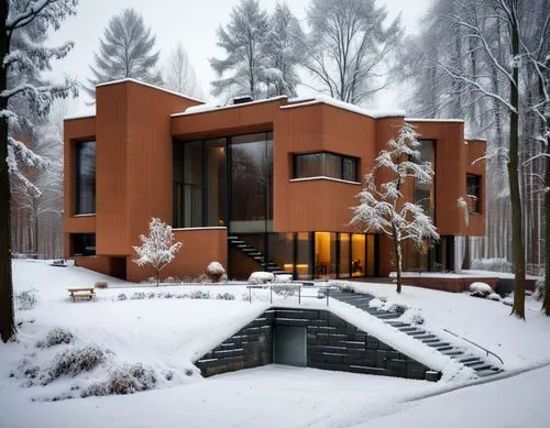 winter house,snow house,modern house,huset,forest house,snow roof