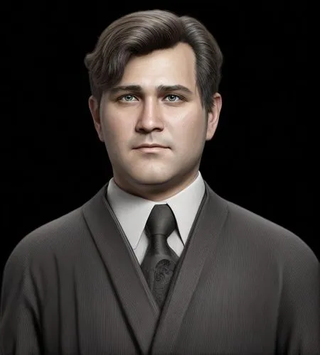 a po illustration of a man in a suit and tie,kawata,iwata,stauffenberg,kiriakov,kaneshiro,blagojevich,Common,Common,Natural