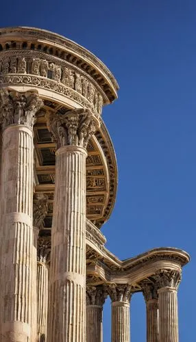 doric columns,baalbek,greek temple,peristyle,colonnaded,dougga,palmyra,columns,colonnades,pillar capitals,roman columns,baalbeck,leptis,pillars,columned,three pillars,doric,erechtheion,rotundas,temple of hercules,Art,Artistic Painting,Artistic Painting 38