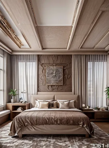 stucco ceiling,luxury home interior,ornate room,canopy bed,patterned wood decoration,great room,contemporary decor,interior design,interior decoration,modern decor,concrete ceiling,interior decor,wooden beams,sleeping room,stucco wall,ceiling construction,danish room,ceiling fixture,interior modern design,luxurious