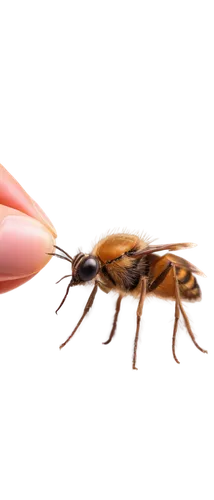 Sandfly, insect, tiny wings, long proboscis, brown body, compound eyes, sharp mouthparts, perched on human skin, close-up shot, shallow depth of field, soft natural light, warm color tone, high ISO, d