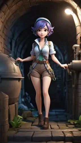 tristana,dwarika,scandia gnomes,violet head elf,gnome and roulette table,lorelai,Unique,3D,3D Character