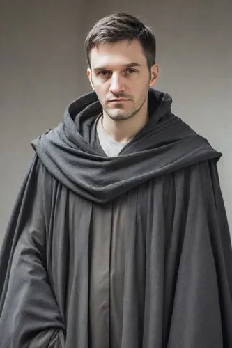 the abbot of olib,middle eastern monk,friar,nuncio,benedictine,nun,monk,carmelite order,priest,rompope,jedi,archimandrite,hooded man,monks,cloak,carthusian,darth wader,celebration cape,the order of cistercians,caped,Photography,Realistic