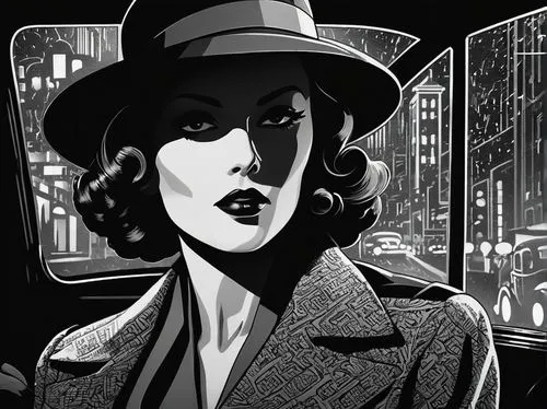 film noir,art deco woman,retro woman,retro women,art deco,femme fatale,comic halftone woman,hat retro,comic style,hedy lamarr-hollywood,casablanca,black city,jane russell-female,detective,roaring twenties,private investigator,art deco background,dita,1940 women,spy visual,Unique,Paper Cuts,Paper Cuts 08