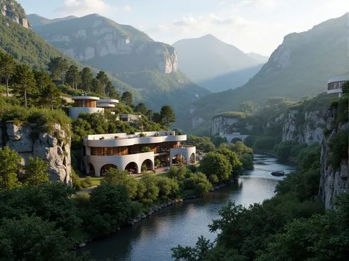 rivendell,wudang,wenchuan,zagori,zagoria,monasteries,epirus,mountain settlement,house in the mountains,house in mountains,naboo,gondolin,rougon,kotor,artena,alpine village,monastery,mountain village,huanglong,the valley of the