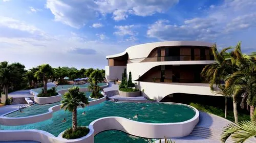 3d rendering,render,holiday villa,3d render,dreamhouse,renders,pool house,roof top pool,3d rendered,tropical house,roof landscape,luxury home,luxury property,mansion,resort,floating island,mansions,floating islands,infinity swimming pool,dunes house