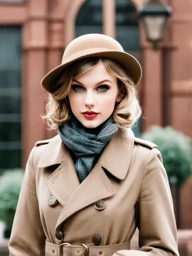 a woman,vintage woman,vintage girl,vintage fashion,fashionista from the 20s,vintage women,trench coat,50's style,brown hat,vintage style,beret,retro woman,hat vintage,leather hat,hat retro,retro women