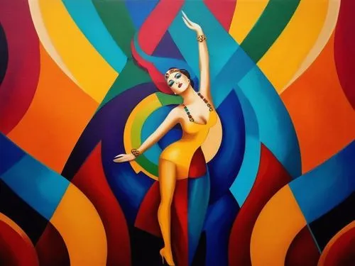 art deco woman,paschke,lichenstein,metzinger,trenaunay,feitelson,tretchikoff,varekai,art deco background,musidora,leger,demoiselles,potiphar,cirque du soleil,orphism,lempicka,art deco,mostovoy,harlequinade,bodypainting,Illustration,Vector,Vector 16