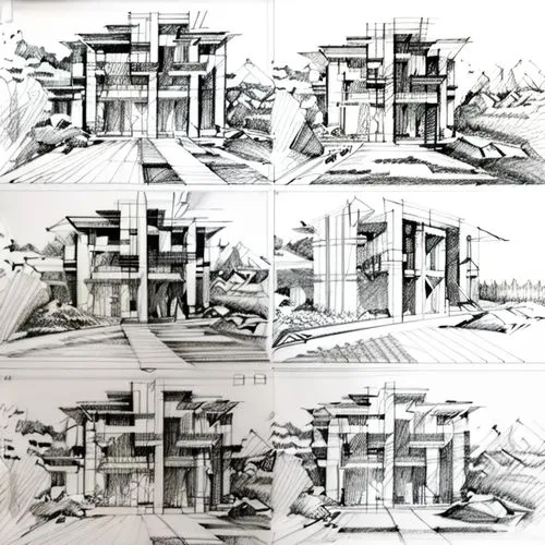 escher,structures,cross sections,loss,half frame design,frame drawing,columns,illustrations,matruschka,chinese architecture,camera illustration,sheet drawing,kirrarchitecture,constructions,archidaily,