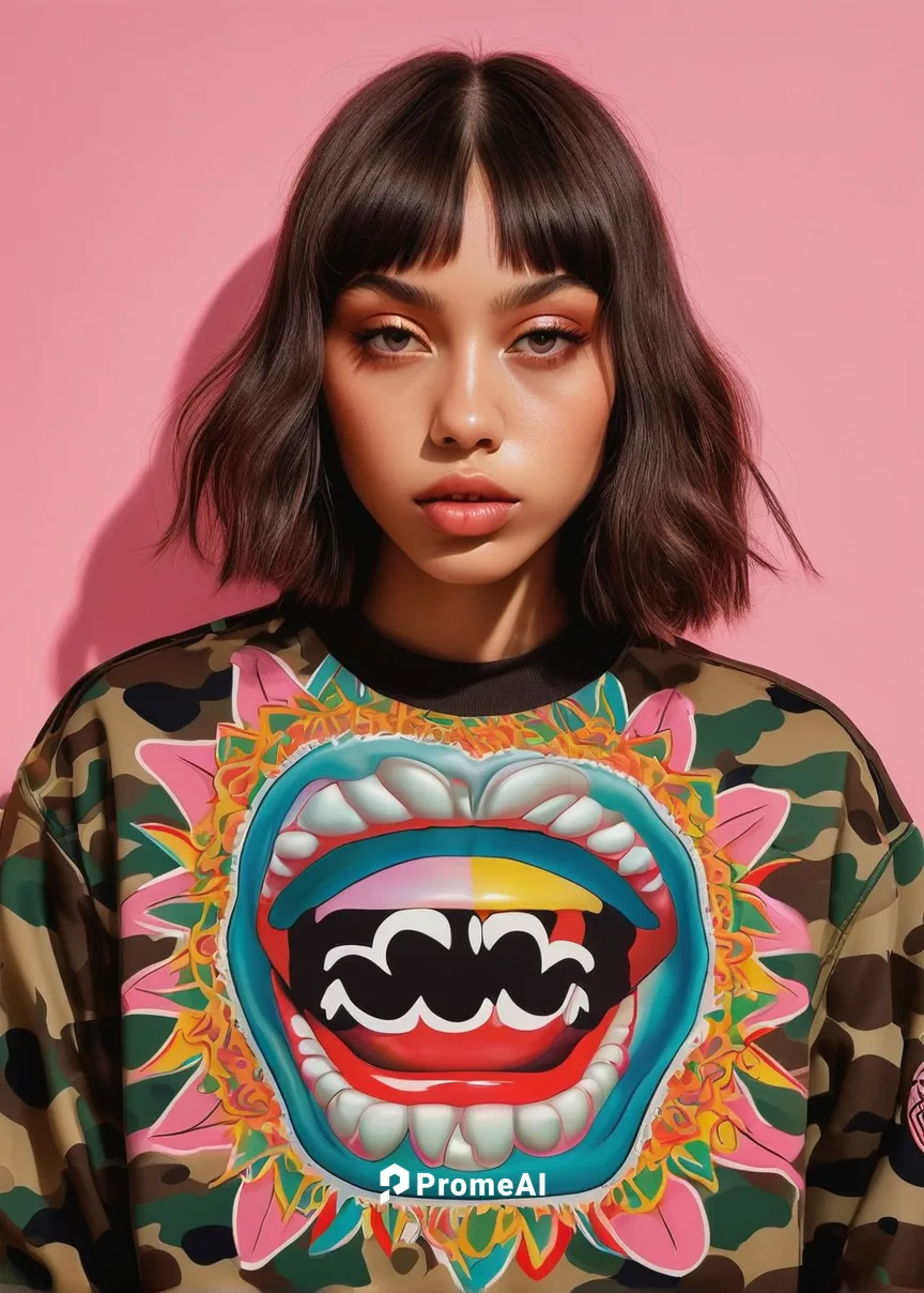 Design a bape logo incorporating street art vibes,kaleidoscope website,soundcloud icon,cover,kaleidoscope,kaleidoscopic,shirakami-sanchi,inka,capsule-diet pill,album cover,beatenberg,russian doll,russ