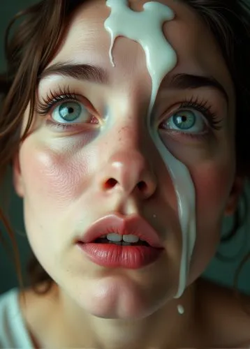 hyperrealism,photorealist,bodypainting,helnwein,conceptual photography,vitiligo,Illustration,Realistic Fantasy,Realistic Fantasy 12