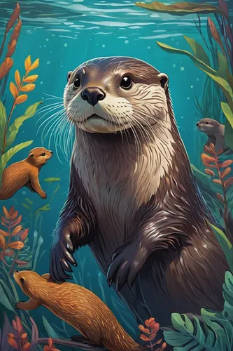 Describe a mysterious incident where otters start communicating with humans using a secret language.,north american river otter,otter,otters,otter baby,otterbaby,sea otter,aquatic mammal,giant otter,n