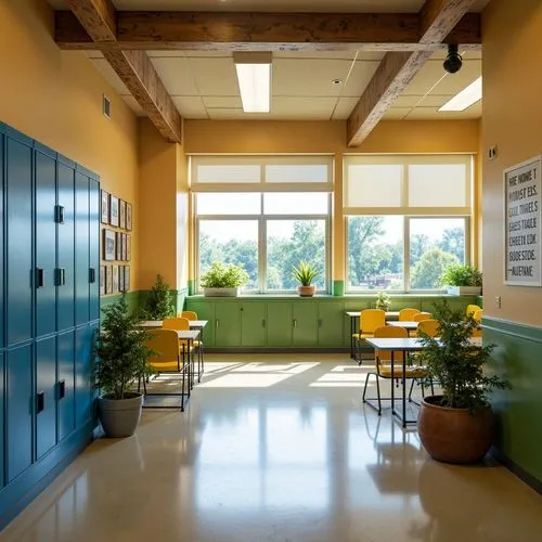 schoolroom,school design,schoolrooms,classrooms,study room,hallway space,children's interior,lunchroom,classroom,children's room,staffroom,montessori,class room,school benches,cafeteria,daylighting,hallway,collaboratory,lunchrooms,canteen