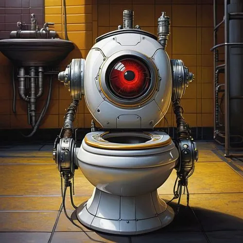 bioshock,bigweld,robot eye,irobot,disposer,robonaut,Illustration,American Style,American Style 07