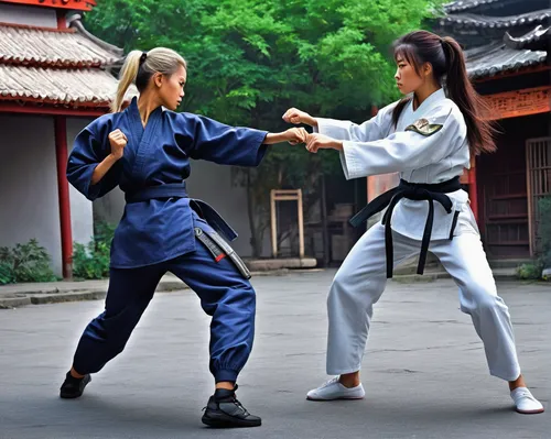 Write a thrilling street fight scene between two determined martial arts girls.,sambo (martial art),japanese martial arts,shorinji kempo,kajukenbo,haidong gumdo,vovinam,taekkyeon,baguazhang,martial ar