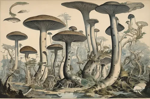 mushroom landscape,toadstools,fungal science,forest mushrooms,umbrella mushrooms,coprinopsis picacea,brown mushrooms,mushroom island,agaricaceae,mushrooms,medicinal mushroom,mushrooming,agaric,edible mushrooms,fungi,fungus,mushrooms brown mushrooms,fruiting bodies,forest mushroom,agaricus,Illustration,Black and White,Black and White 25