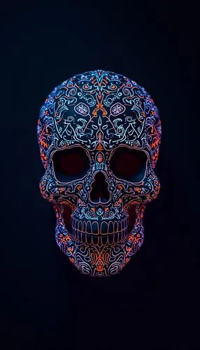 boho skull,day of the dead frame,sugar skull,bandana background,calavera,floral skull,Photography,General,Realistic