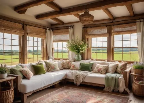 sitting room,country cottage,highgrove,wooden windows,hambleton,sunroom,country house,family room,dandelion hall,hovnanian,breakfast room,great room,highclere,hayloft,wooden beams,cowdray,field barn,country estate,inglenook,quilt barn,Illustration,Realistic Fantasy,Realistic Fantasy 11