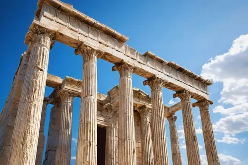 erechtheus,erechtheion,greek temple,doric columns,parthenon,the parthenon,acropolis,hellas,laodicea,athenian,athen,caesonia,akropolis,panathenaic,atenas,athens,hellenic,pylades,temple of hercules,roman columns,Art,Artistic Painting,Artistic Painting 26